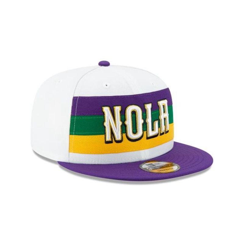 NBA New Orleans Pelicans 2019 Authentics City Series 9Fifty Snapback (MZN1114) - White New Era Caps